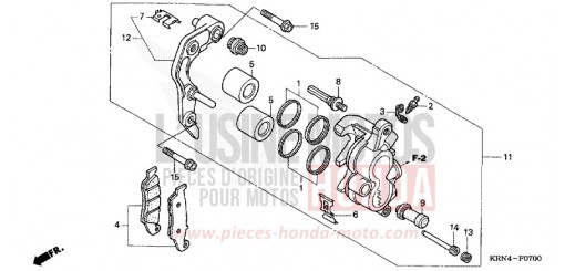 ETRIER DE FREIN AVANT CRF250R9 de 2009